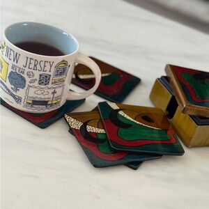 Colorful Abstract Coaster Set